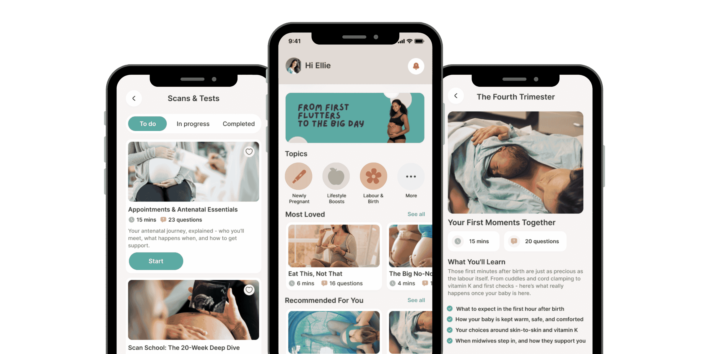 Yune app screens